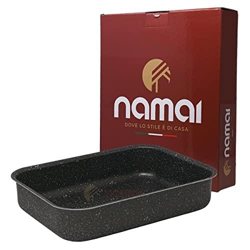 NAMAI Teglia Forno Rettangolare Antiaderente Effetto Pietra 30x22 cm
