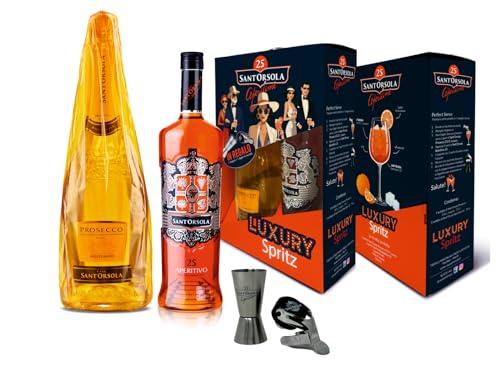 Sant'Orsola Luxury Spritz Kit - Aperitivo 25, Prosecco DOC Millesimato, Stopper e Jigger