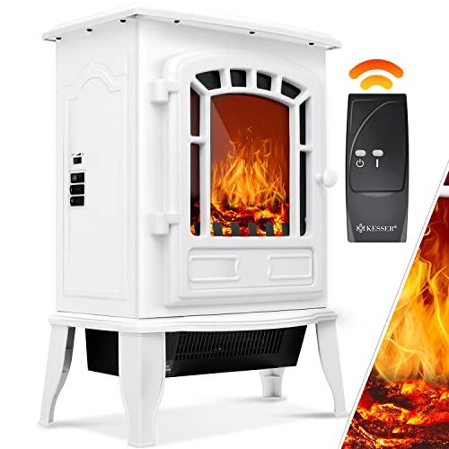 Kesser Camino Elettrico con Termoventilatore 2000W Bianco