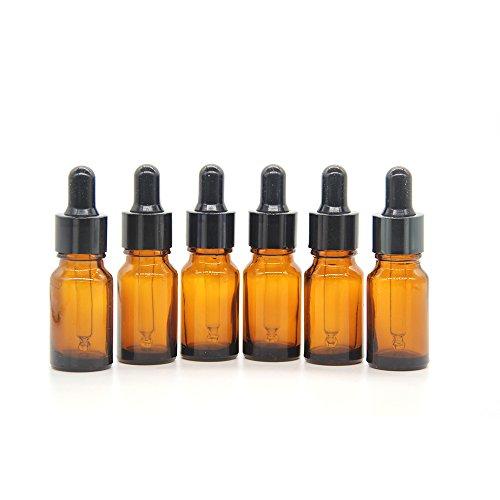Yizhao Ambra Bottiglie Contagocce Vetro 10ml - Set da 12