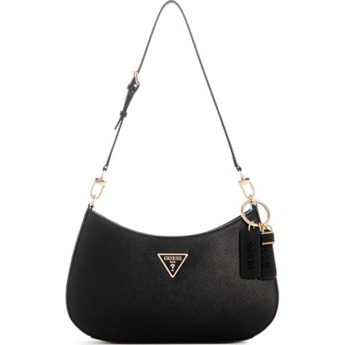 GUESS Noelle Top Zip Shoulder Bag, Borsa Donna, Nero, Unica