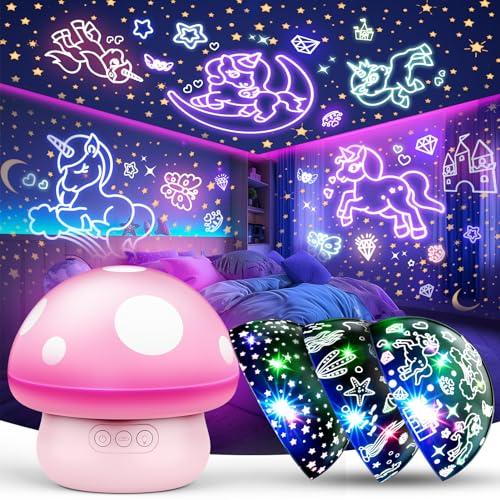 Unicorno Luce Notturna Bambini, Proiettore Stelle Soffitto
