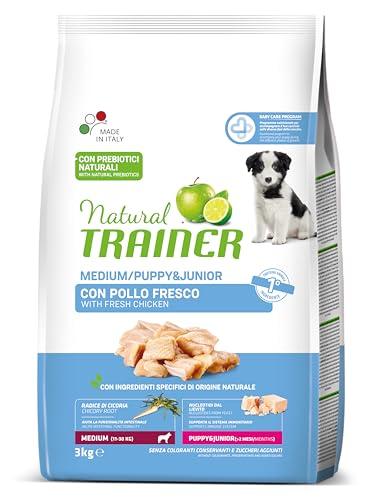 Trainer Natural Cibo per Cani Medium Puppy and Junior, Pollo, 3 Kg