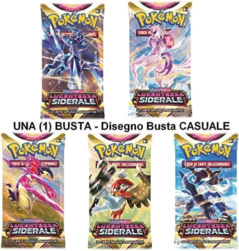 Pokemon - Giocattolo, GA61214, Lucentezza Siderale 1 Pacco Singolo Busta Booster Spada e Scudo 10 carte Artwork RANDOM (ITALIANO)