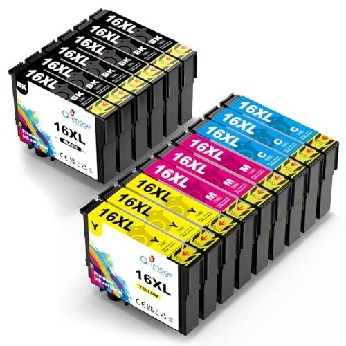 Q-image 16XL Cartucce d'inchiostro Compatibili per Epson 16 XL - Confezione da 15