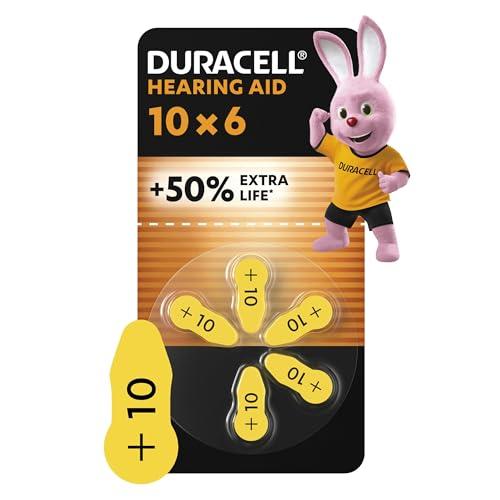 Duracell Batterie per Apparecchi Acustici Misura 10 (6 Pezzi)