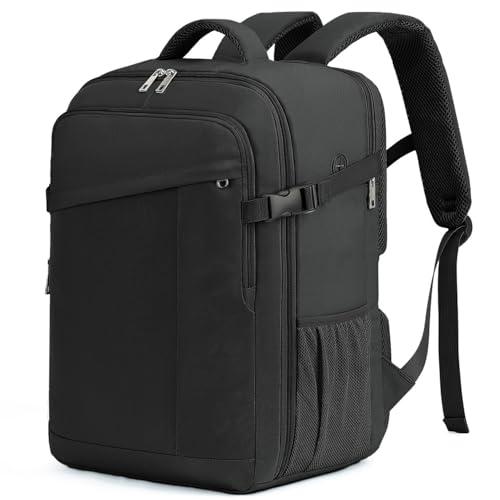 CNMTCCO Zaino Da Viaggio Ryanair 40x20x25 Cm, 20L, Bagaglio A Mano Per Aereo, Con Tasca Antifurto, Porta Di Ricarica USB E Vano Per Laptop 14 Pollici, Nero - 2