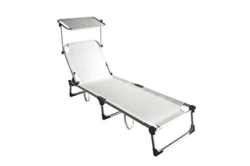 Lettino Pieghevole Mykonos Bianco Garden Friend