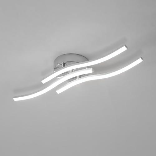 Comely Plafoniera LED da Soffitto Argento 18W Design Curvo