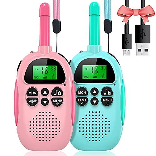 Uleway Walkie Talkie Bambini Ricaricabili, Set da 2