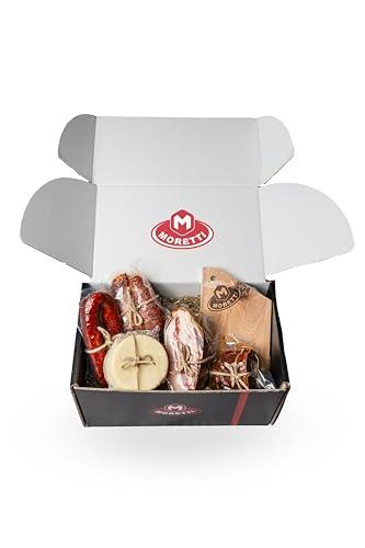 Moretti® Cesto Natalizio Artigianale con Salumi e Formaggi – Diverse Combinazioni