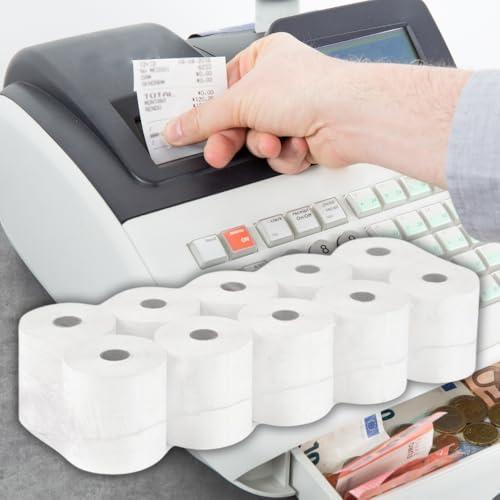 10 Rotoli Cassa 57x30 Termica Fiscale Omologati