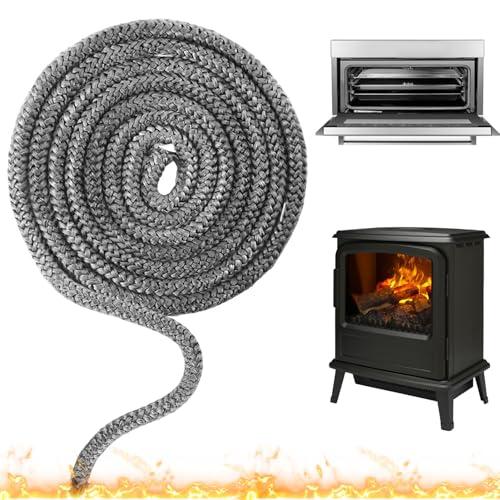 Guarnizione Stufa a Pellet in Fibra di Vetro, Diametro 14 mm, Lunghezza 2.5 m