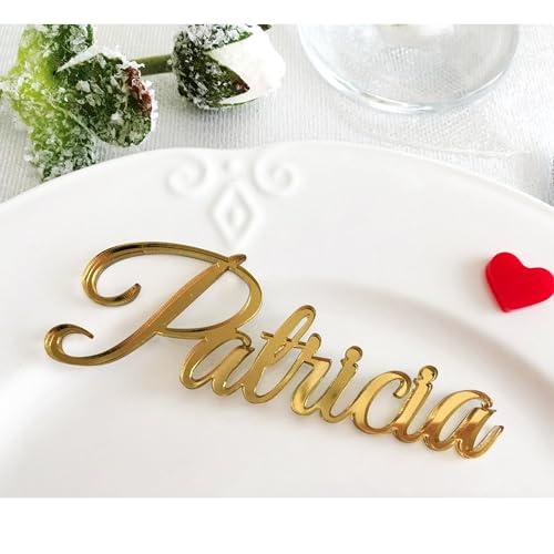 Segnaposto personalizzati in acrilico e legno per matrimoni ed eventi