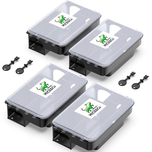 Mice&Co Trappole per Ratti e Topi Professionali - Kit da 4 Stazioni di Esca