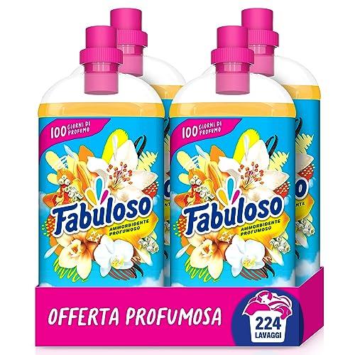 Fabuloso Ammorbidente Concentrato Vaniglia e Orchidea 224 Lavaggi 4x1,25L