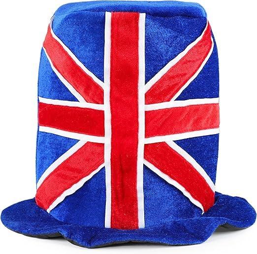 Toyland® Cappello a Cilindro in Velluto Union Jack