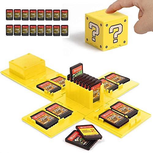 Custodia per 16 Carte da Gioco Nintendo Switch - Blocco Domanda Giallo