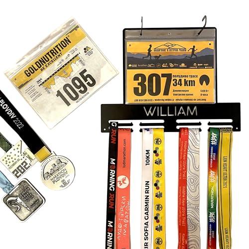 Porta Medaglie da Gara in Metallo con Nome Personalizzato