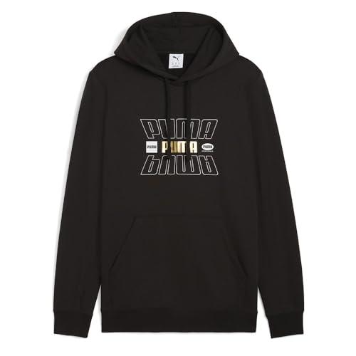 Puma Ess Logo Lab Holiday Hoodie - Felpa con Cappuccio Uomo, Nera