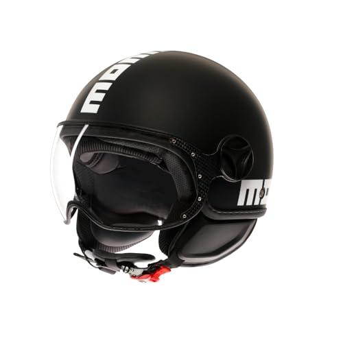 MOMODESIGN FGTR CLASSIC E2206 - Casco Jet Nero Opaco/Bianco