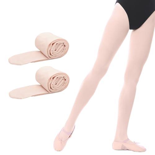 Balletto e Danza Collant Calze per Ballerine per Bambini e Adulti - 2 Paia Rosa L