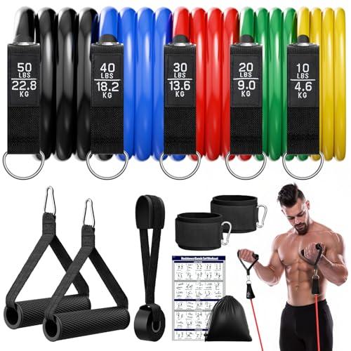 Fokky Set Elastici Fitness con Accessori - 5 Livelli di Resistenza
