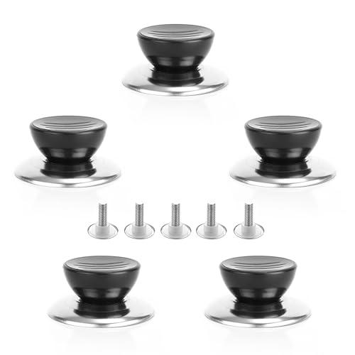Set di 5 Pomelli Universali per Coperchi Pentola con Viti