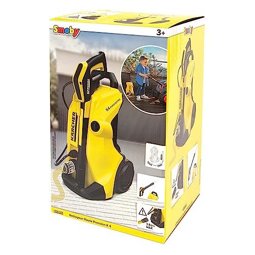 Smoby- Karcher idropulitrice, 7600360902, +3 Anni, collegabile al Tubo dell'Acqua, con Ruote e Maniglia, 2 getti Diversi
