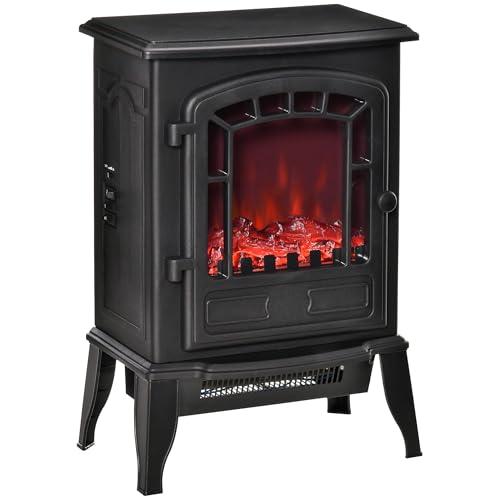 HOMCOM Camino Elettrico con Effetto Fiamma Realistico, 1000W-2000W