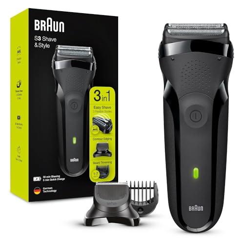 Braun Series 3 Shave&Style 300BT - Rasoio Elettrico 3-in-1 con Regolabarba di Precisione
