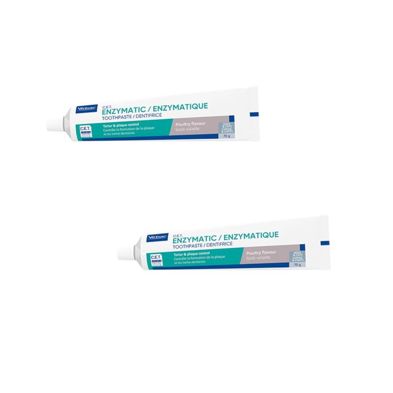 Virbac C.E.T. Dentifricio Enzimatico per Animali - Confezione Doppia - 2 x 70 g