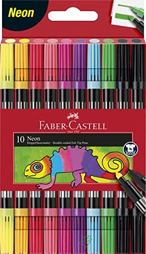 Faber-Castell Set Penne Neon Doppia Punta 10 Pezzi