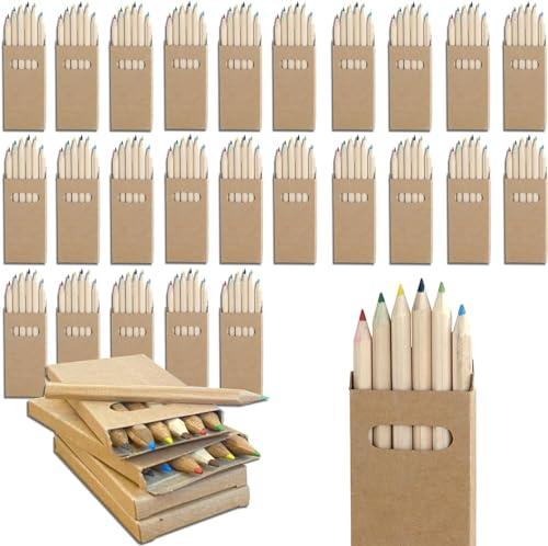 Set di 25 Astucci Matite Colorate per Bambini - 150 Mini Matite