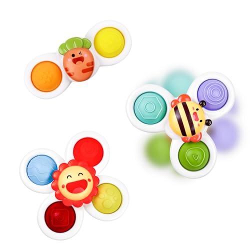 Set di 3 Spinner con Ventosa per Bambini - Dyaucwpo