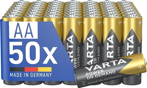 VARTA Batterie AA, Confezione da 50, Power on Demand