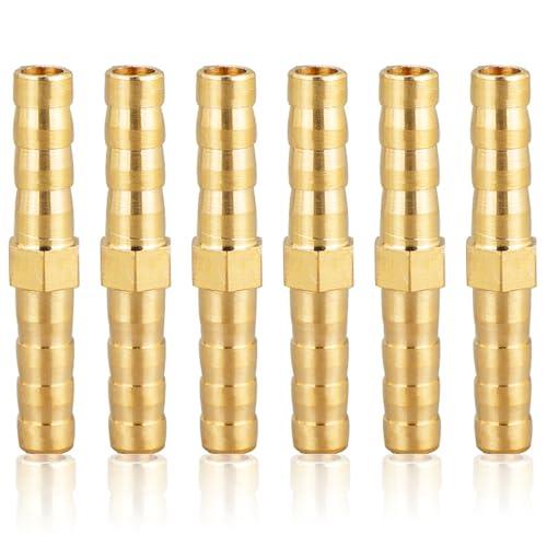 Connettore per Tubo Flessibile in Ottone 6mm (Confezione da 6)