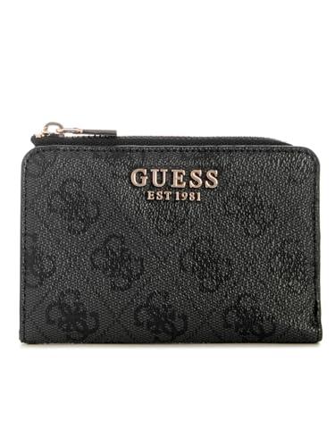 GUESS Laurel II - Portafoglio da Donna con Cerniera, Logo Carbone