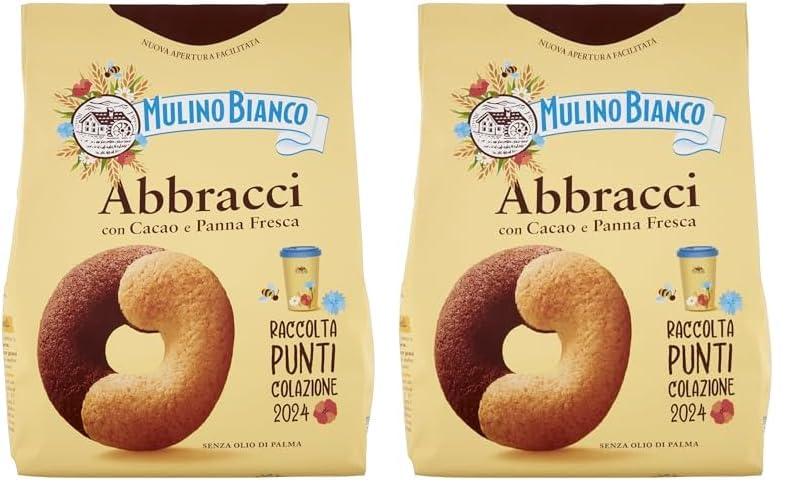 Mulino Bianco Abbracci Biscotti con Cacao e Panna (2x700g)