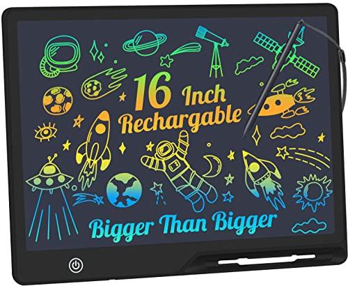 Tavoletta Grafica LCD Ricaricabile 16 Pollici per Bambini - Nera