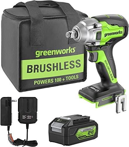 Greenworks GD24IW400K4 Bullonatrice a Impulsi a Batteria
