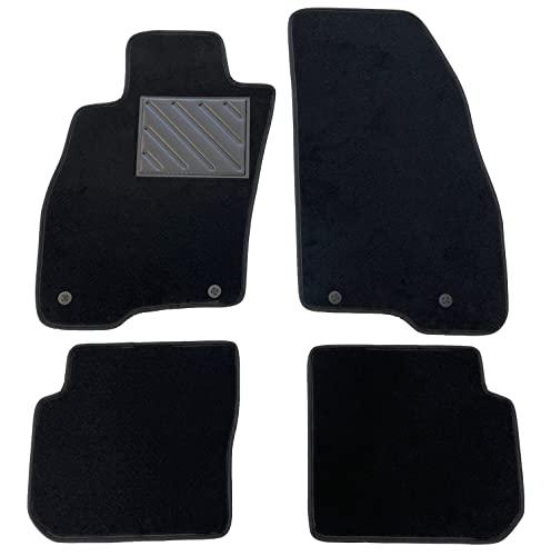 Tappetini per Fiat Punto Evo dal 2009, Punto dal 2012-, su Misura, Antiscivolo, battitacco in gomma rinforzato, bottoni di fissaggio