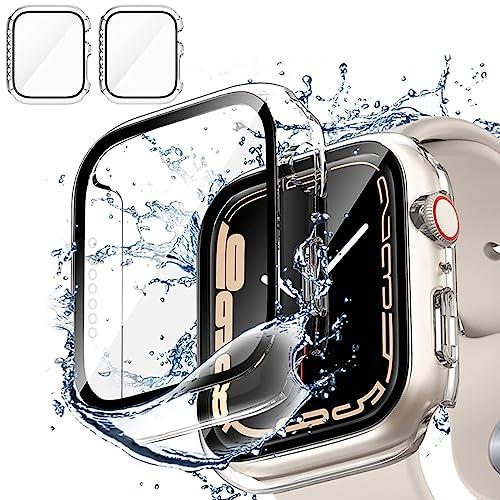 [2 Pezzi] Cover Trasparente con Vetro Temperato per Apple Watch SE/Series 6/5/4 40mm