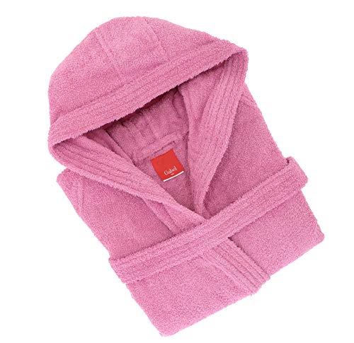 Gabel - Accappatoio adulto unisex in spugna di puro cotone idrofilo, tinta unita, peso spugna 380 gr/mq, ampie tasche, cintura e pratico cappuccio, anche come vestaglia.