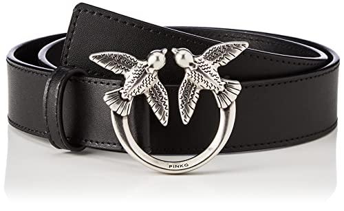 Cintura Donna Pinko Love Berry Simply H3 Belt Vite Z99o Nero/Argento Antico