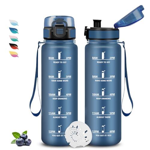 Borraccia Motivazionale da 1 Litro con Filtro e Design Antigoccia