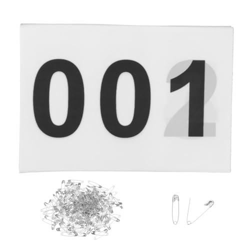 Pettorali Numerati Baoblaze per Eventi Sportivi - Set da 100 con Spille