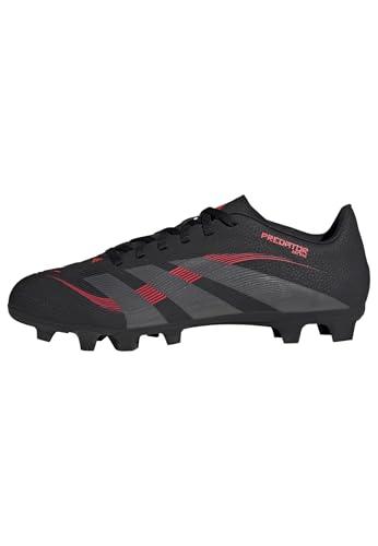 Adidas Club Scarpe da Calcio Unisex, Terreni Compatti/Multi Superficie, Nero/Grigio/Rosso, Taglia 42 2/3 EU