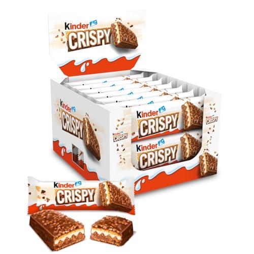 Kinder Crispy - Wafer Croccante con Cioccolato al Latte e Granella di Biscotto (14 Barrette)