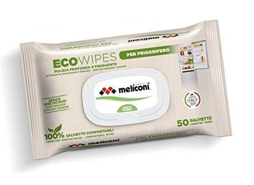 Meliconi Eco Wipes - Salviette Detergenti Umidificate per Frigorifero